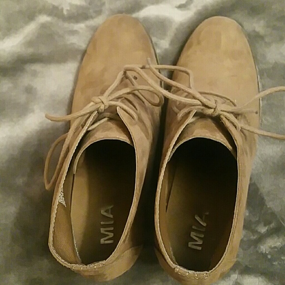 MIA Lace Up Heel Ankle Booties size 8.5 - Picture 4 of 8